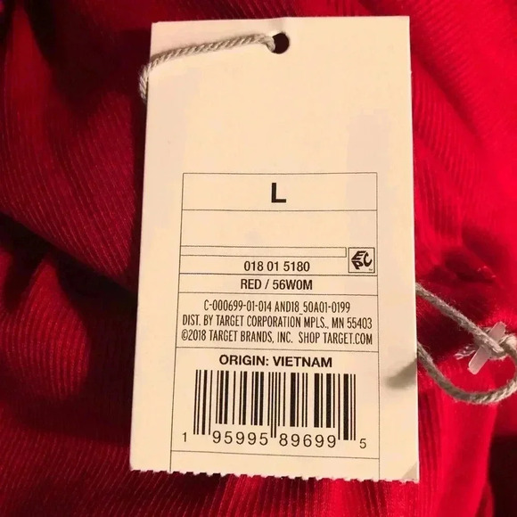 A New Day Large Red Ribbed Knit Blouse S/S Brand New With Tags - Picture 3 of 5